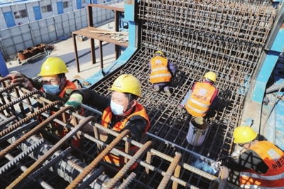 濱鐵2號線第3合同段全面復工，建設者清明假期堅守崗位保進度